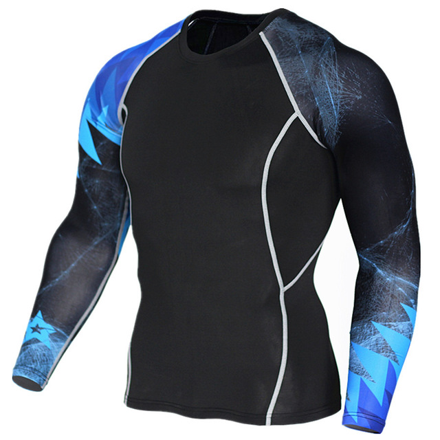 Mens sports athletic tops polyester long sleeve shirts