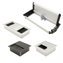 Rectangular Aluminium Alloy Furniture Cable Grommets for Computer Office Desk