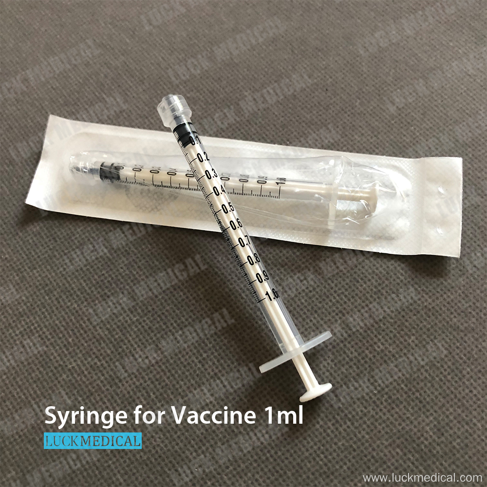 Syringe Luer Lock Without Needle for Vaccine Injection