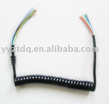coiled cord spiral cable coil cords