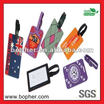 2012 new designed rubber luggage tags