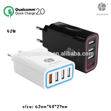 Universal 40W QC2.0 quick charger mtk pump express usb Wall 4 Port Charger