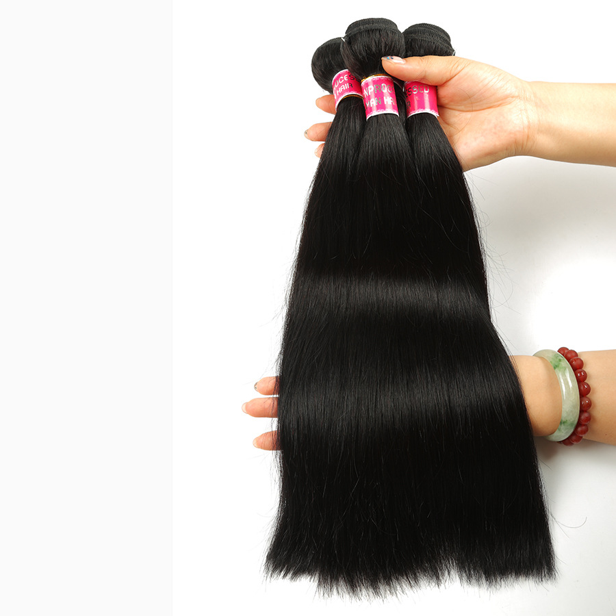 Brazilian Cheap Natural Color Remy Cuticle Aligned Human Hair Weave Bundles Extensions Straight Human Hair Bundles