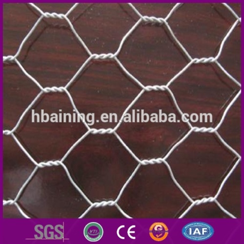 Hexagonal wire mesh for gabion box for river bank