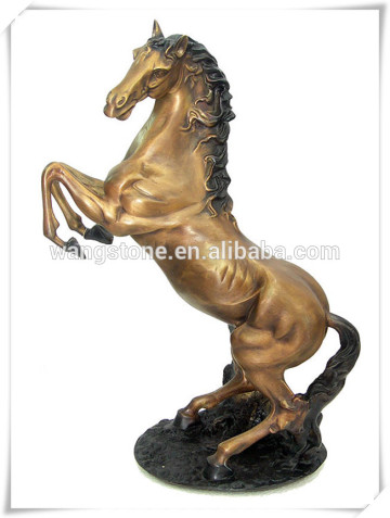 Large dynamical casting horse bronze sculpture