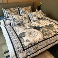 Kundenspezifische Baumwolle bedruckte Bettwäsche Set König UK