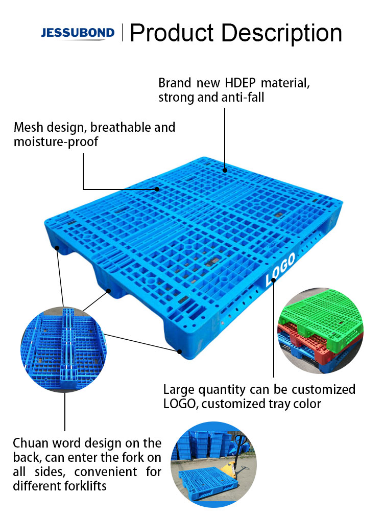 Virgin Heavy duty euro HDPE large stackable plastic pallet