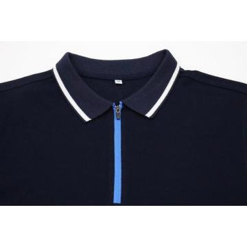 Men's Solid PK With Zipper Polo