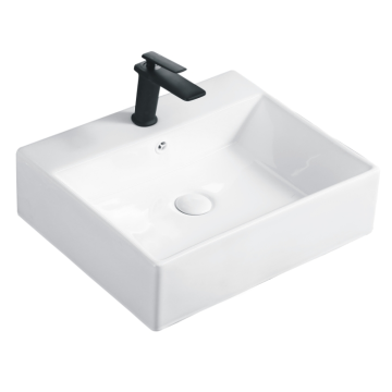 Rectangular White Top Counter Wash Basin