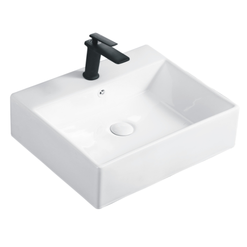 Rectangular White Top Counter Wash Basin