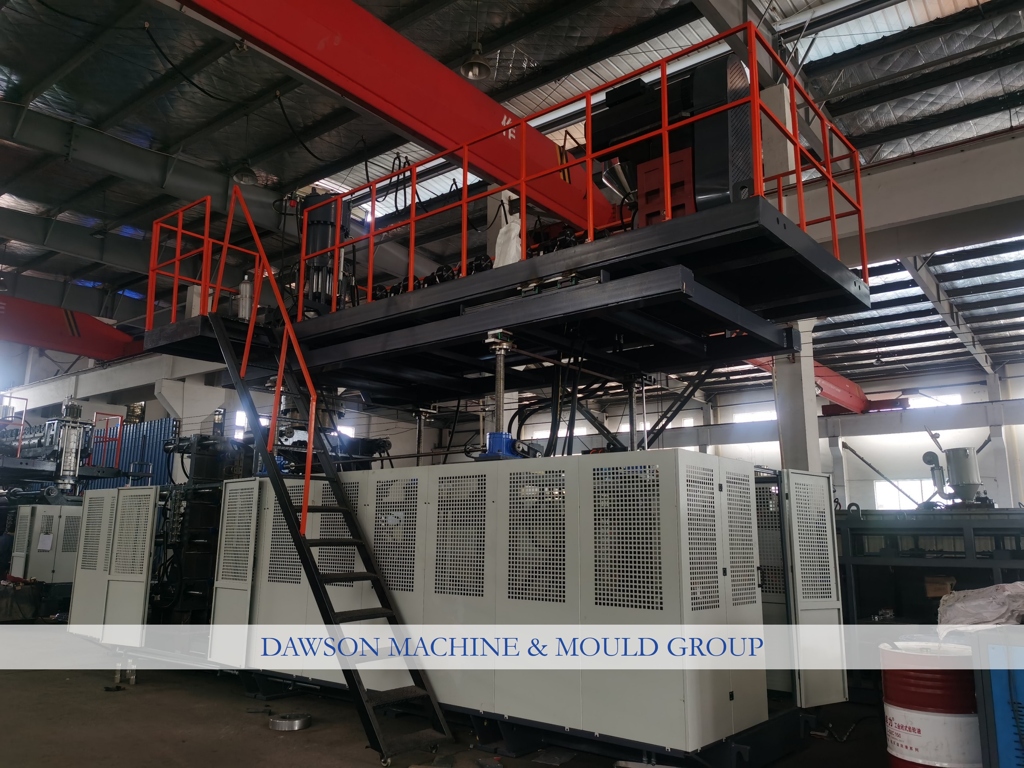 200 Litre Plastic L-ring Drum Large Barrel Moulding Production Line Double L Ring Chemical Drums Blow Molding Machine