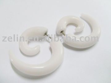 False white Plug Tunnel jewelry body piercing