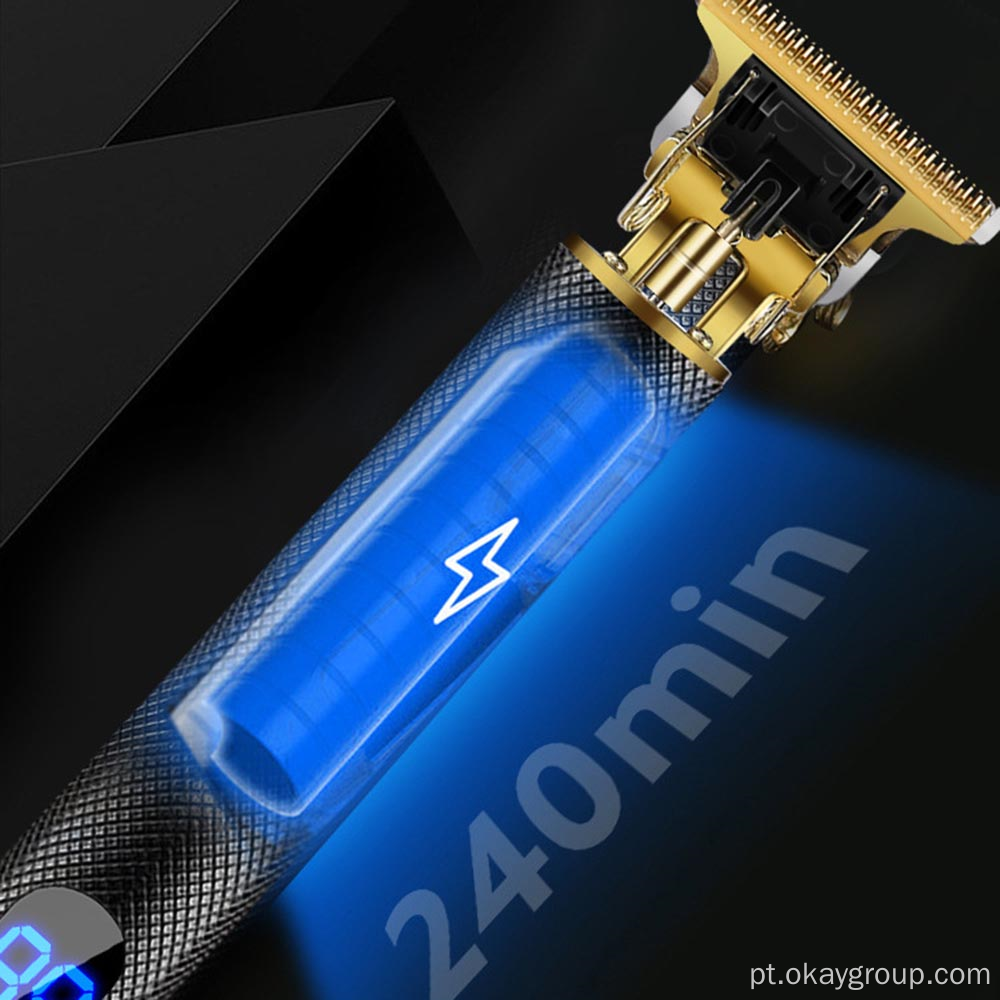 Trimmador elétrico de cabelo elétrico portátil recarregável USB