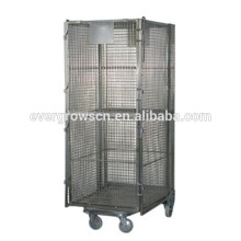 Stock distribution foldable and collapsible roll cage trolley