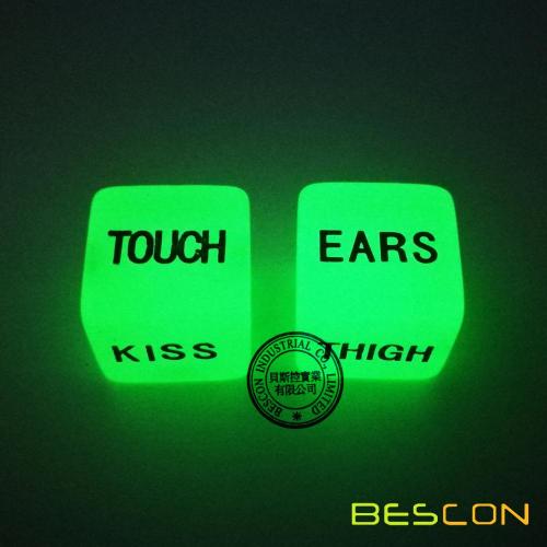 Luminous Funny Dice , Glowing Love Dice Sex Dice Erotic Dice Love Game Toy Sweetheart Couple Gift for Bachelor Party