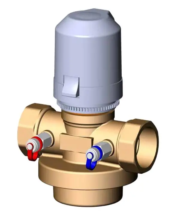 Brass Pressure Independent Control Valve with Test Plug Chilled/Hot Water