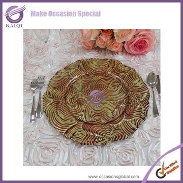 17911 bulk wholesale new copper decorative party charger plates