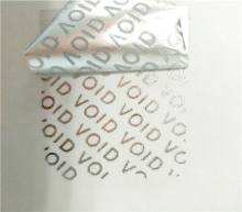 Widely used matte silver label VOID printing material