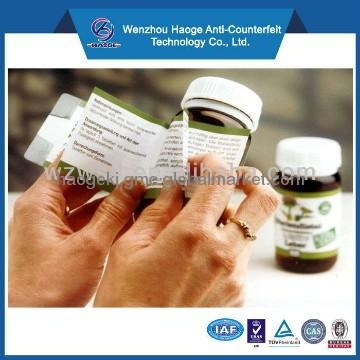 Die cut medicine bottle labels design