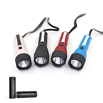 Portable Dry Battery OEM Plastic Flashlight Torch