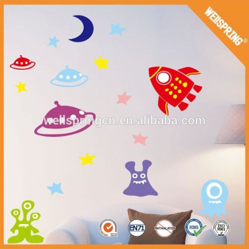 Low cost spacecraft decals for room decor custom size vinyl wall tatoo sticker