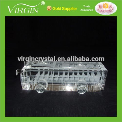 Custom crystal bus model vehicles model as promotion gift
