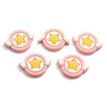 19*27mm Mini Wings Round Star Pink Yellow Resin Pretty Beads Kawaii Cabochons 2020 New Designs for Decoration