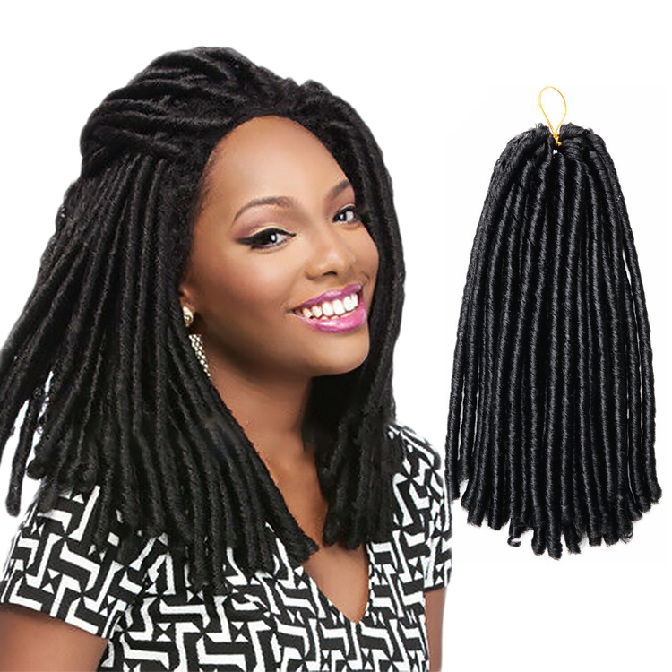 Wholesale kanekalon 14" 70g  soft dread locks african faux locs soft dreadlocks braids