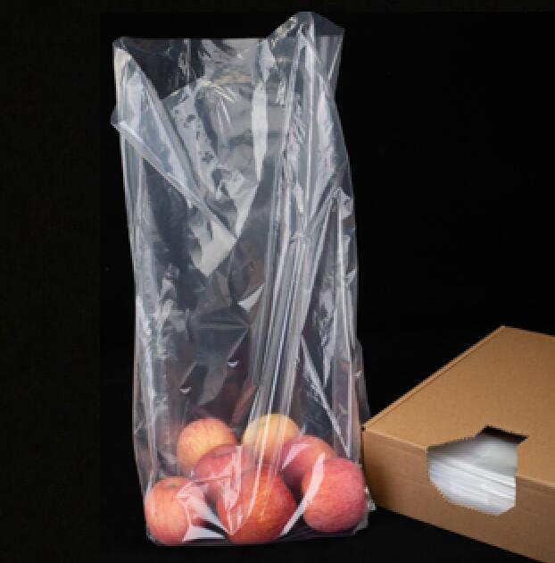 Supermarket Clear Flat Bag with Gusset in Box