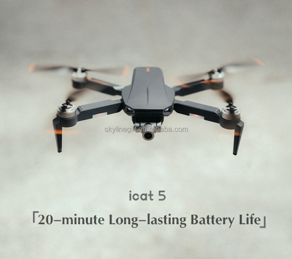 ICAT5 Pro Drone 4K with 2-Axis Gimbal HD Camera GPS Drones Brushless Motor for Beginners RC Quadcopter with Auto Return Home