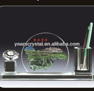 china supply clear crystal pen box for decoration (R-2080