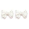 27MM Polka Dot Bow Resina Decoración Artesanía Flatback Cabochon Scrapbooking Adornos DIY Bowknot Hair Horquilla Accesorios