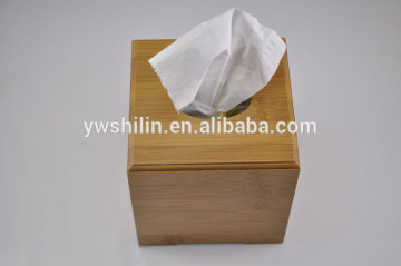 Hot Sales Square Bamboo Tissue Box / facial tissue box / fabric tissue box cover /