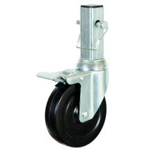 5 inch rubber wheel locking casters