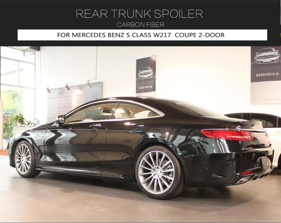 W217 C217 Carbon Fiber Duckbill Spoiler Wing for Mercedes-BENZ S500 S550 S560 S63 AMG S65 AMG 2014-2020 Base Coupe-2 Door