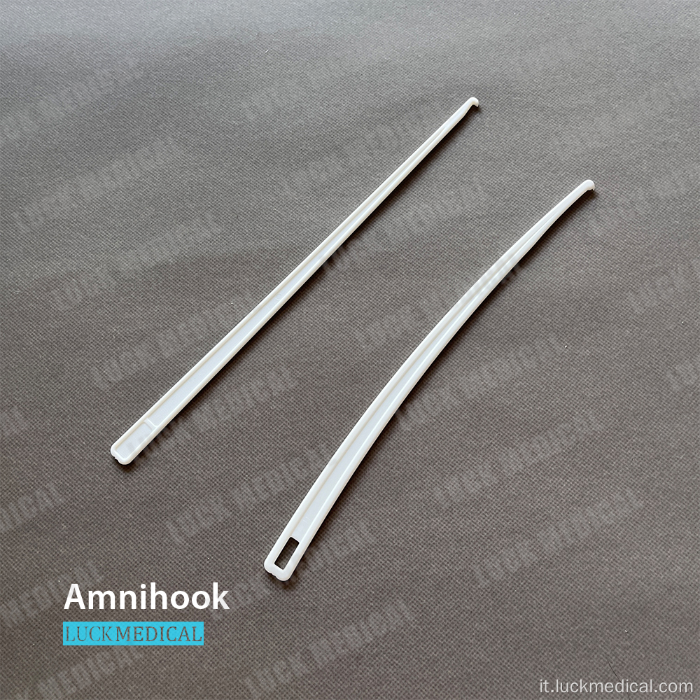 Amnihook in plastica perforatore di membrana ad amnione sterile