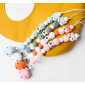 Animal Fox Silicone Wood Tanding Bead Pacifier Hållare