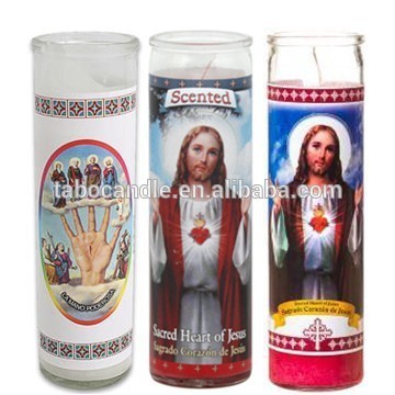 glass jar church candles