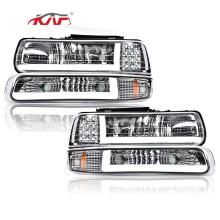 GM2503187 GM2521173 Daytime Running Lights & Headlights for Chevy Suburban & Silverado 1999-2002