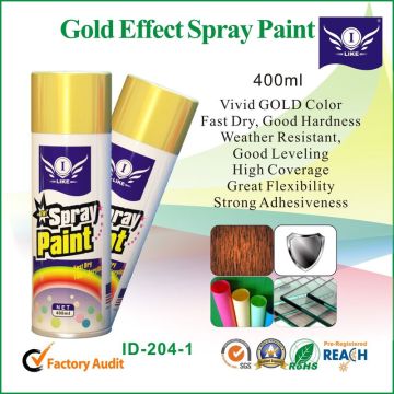 Gold Color Aerosol Spray Paints For Metal , Wood , Abs