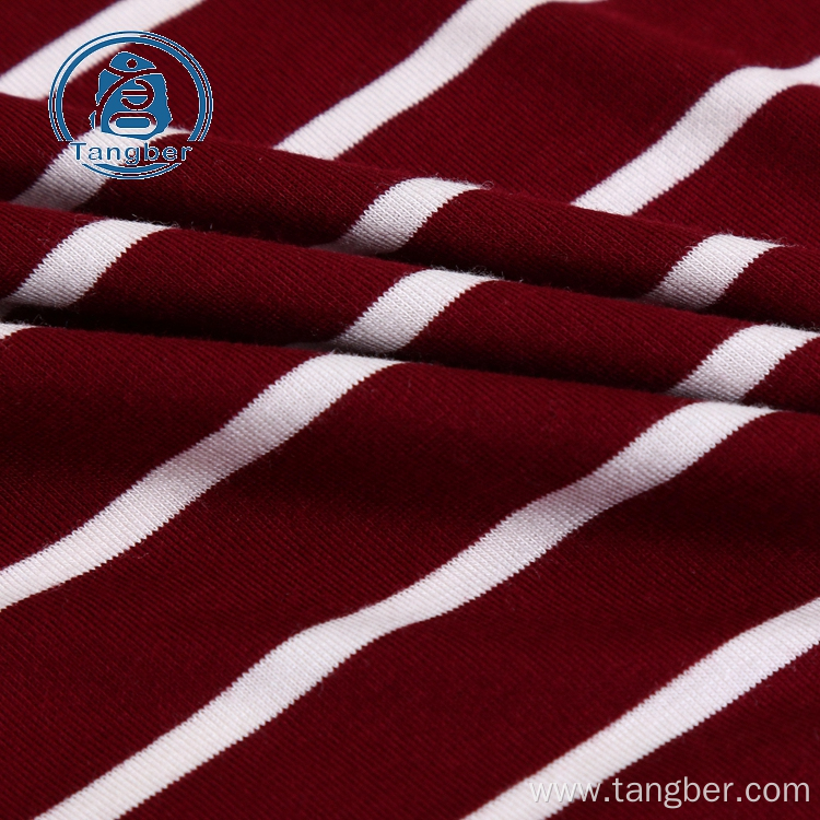 New design striped jersey knit rayon spandex fabric