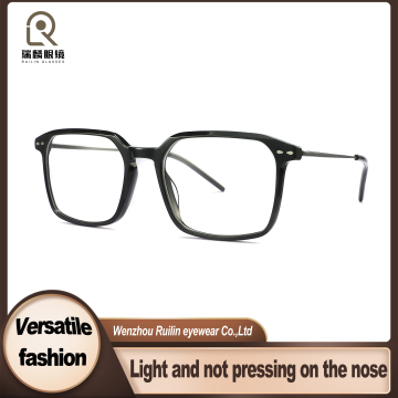 Acetate Metal Combo Optical Frames for Large Faces