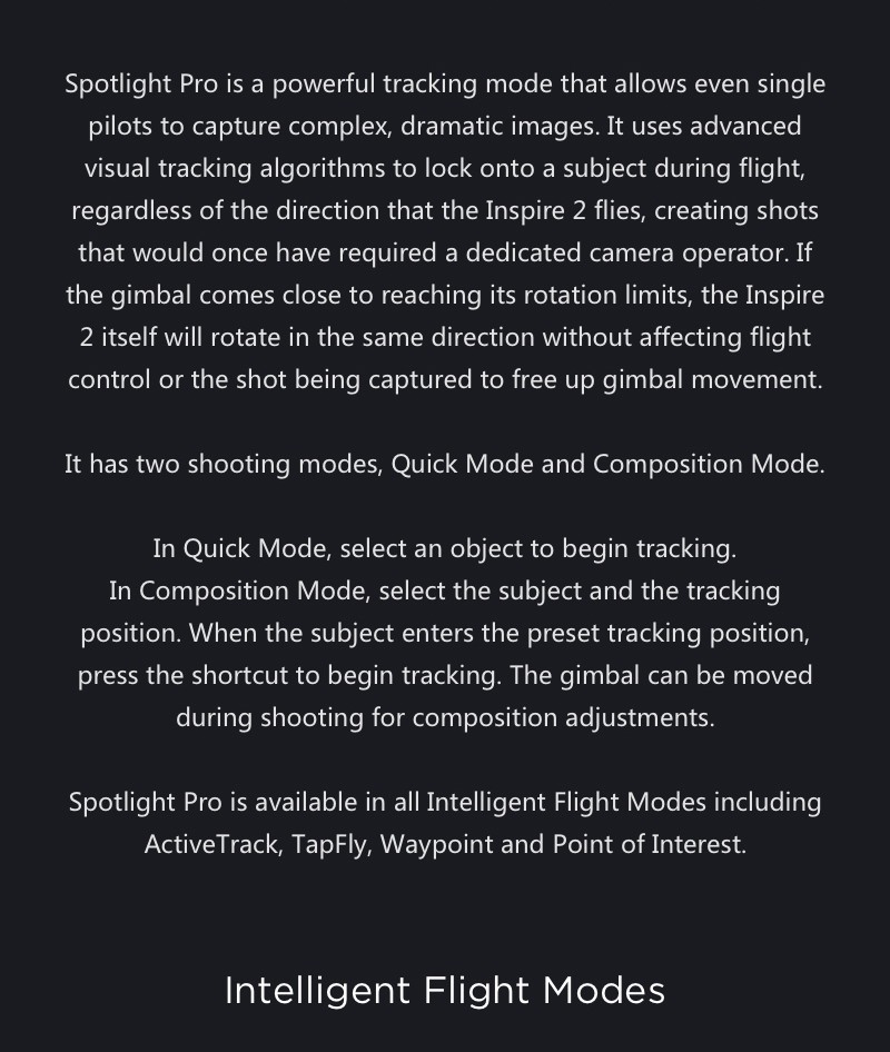DJI INSPIRE 2 professional intelligence drone