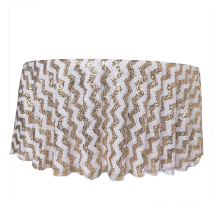 Sparkly Chevron Sequin Table Cloth - Wedding Decor