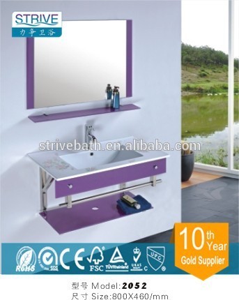 glass bathroom cabinet basin