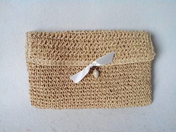 Exquisite Paper String Crochet Cosmetic Bag