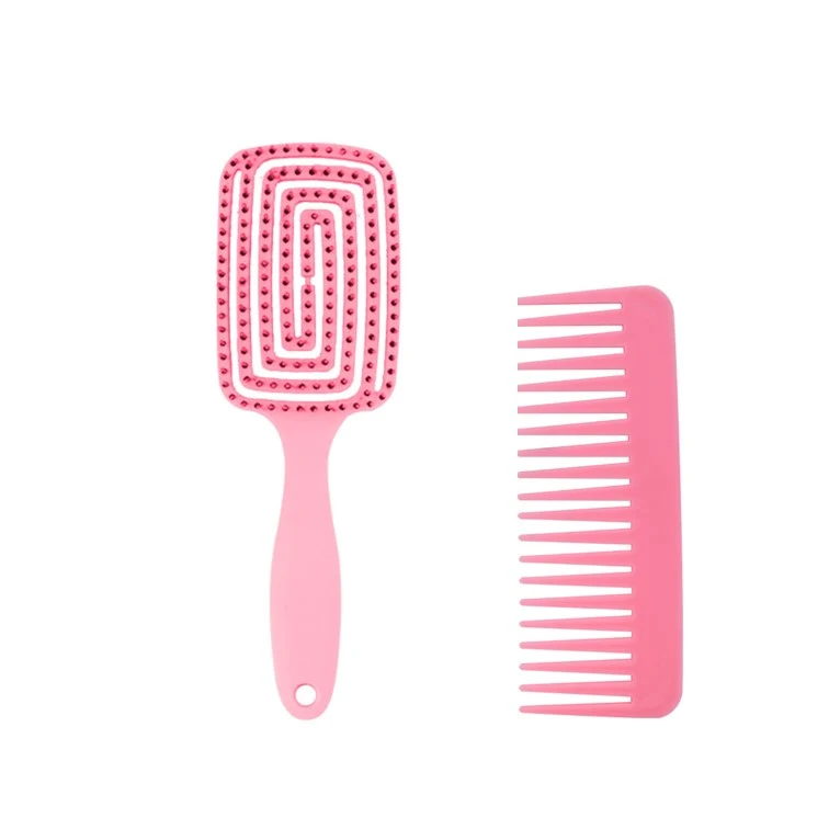 Wide Tooth Comb Hair Combs Pink Blow Dryer Brush and Combs