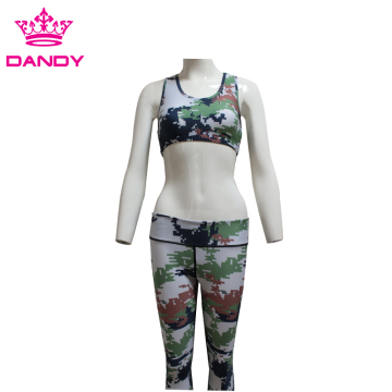 Camo yoga training sport bra