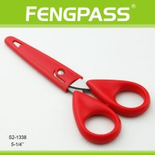 S2-1338 5-1/4" Round Pointed Stationery Scissors with Plastic Cap