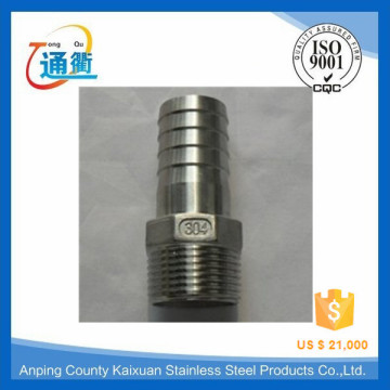 china manufacture stainless steel dn25 threaded hose nipple
